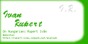 ivan rupert business card