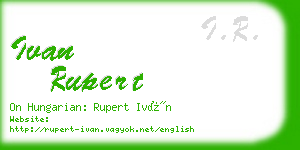 ivan rupert business card